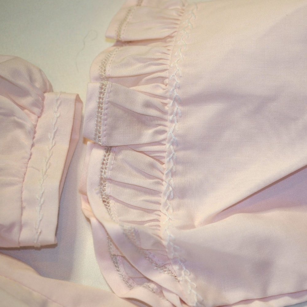 Petit Ami - Dress with Pintucks and Featherstitching (3piece) - 3 MO - Picture 5 of 7